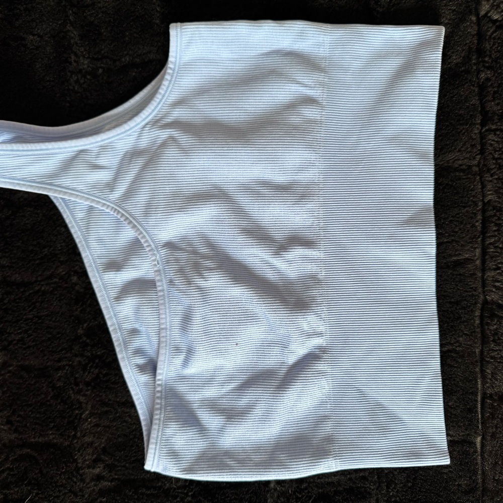 White Ribbed One-Shoulder Top - athleta